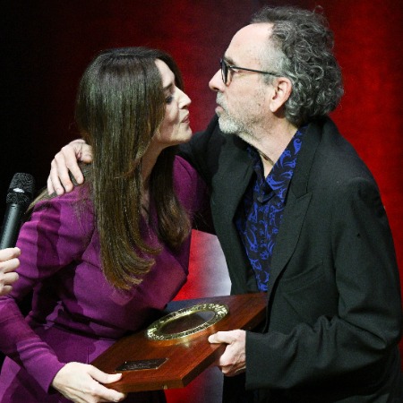Tim Burton with his romantic partner Monica Belluci. 