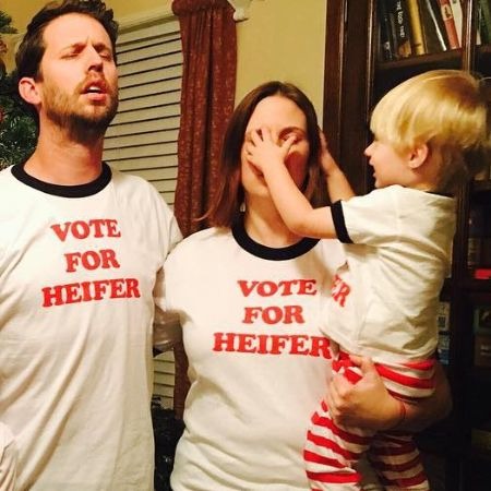 Kirsten Heder with her husband Jon Heder supports Heifer International.