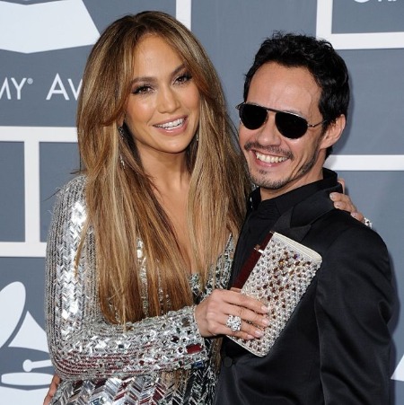 The former married couple Jennifer Lopez and Marc Anthony.