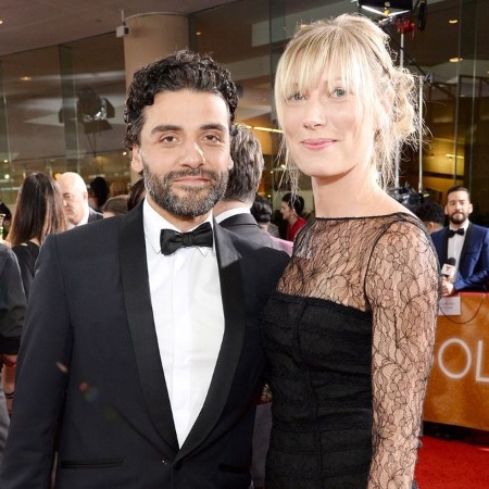 Oscar Isaac and Elvira Lind during their Golden Globe Award Ceremony Appearance in 2016.