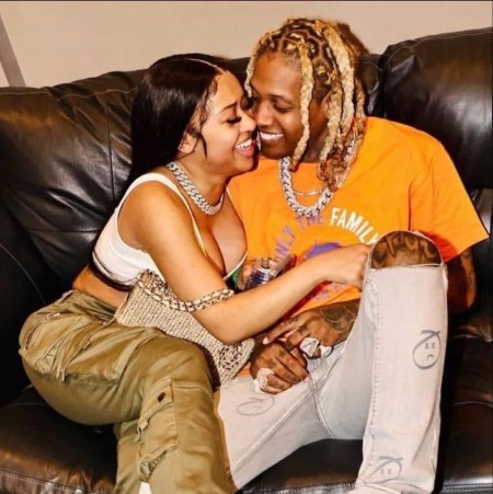 The picture of Lil Durk with his ex-fiance before the split.