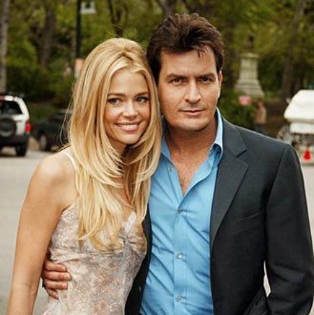 The picture of Charlie Sheen with his former wife Denise Richards.