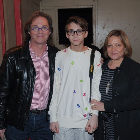 Georgina Bischoff and Richard Thomas with their son Montana James Thomas.