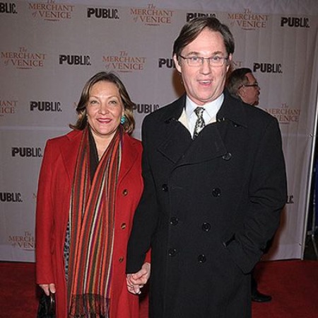 The picture of Georgina Bischoff with her husband Richard Thomas.