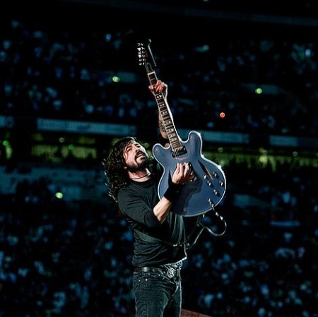 Dave Grohl during one of his music concerts.