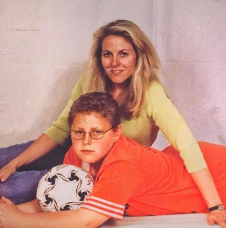 Scott Sandler's wife Denise Cohan Sandler and his son Jared Sandler. 