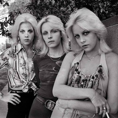 Sondra Currie with her twin sisters Cherie Currie and Marie Currie. 