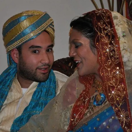 The wedding ceremony picture of Sohla El-Waylly and Ham El-Waylly.
