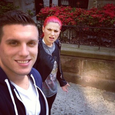 Chris Distefano took a selfie with his ex-girlfriend, Carly Aquilino.